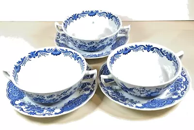 Buy Set Of 3- RIDGWAY  Windsor  Pattern Soup Dishes & Plates- Fantastic Quality! • 11.95£