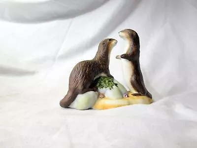 Buy 3 Vintage Peter Barrett Franklin Porcelain Figures Otters • 0.99£