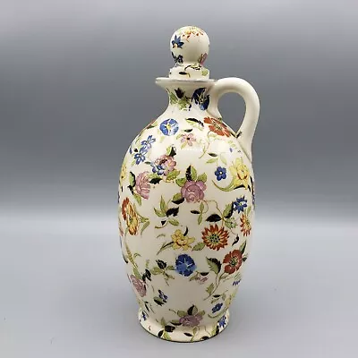 Buy Vintage Ceramic Japan Ware Chintz Jug Bottle Cruet Cork Stopper Floral • 18.66£