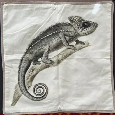 Buy Pottery Barn Luxe Chameleon Lizard Pillow Cover Beads  Nature 20  Square • 37.27£