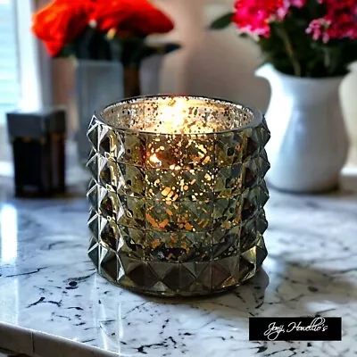 Buy Bronze Glass Tea Light Candle Holder Vintage Glow Large Home Art Decor Gift • 8.90£