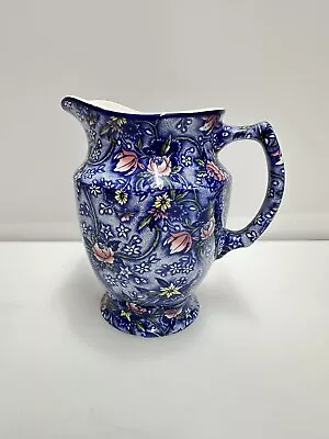 Buy Vintage Maling Ware Ringtons Ltd Tea Blue Chintz Large Jug Newcastle-on-tyne • 9.75£