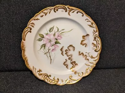 Buy Floral Gilded Plate Porcelain George Jones Crescent China Named Dated 1892 7.5  • 70£