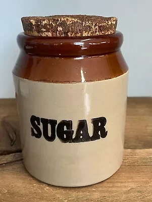 Buy Vintage Stoneware Glazed Storage Sugar Jar Pot Canister Pearsons  Chesterfield • 9.99£