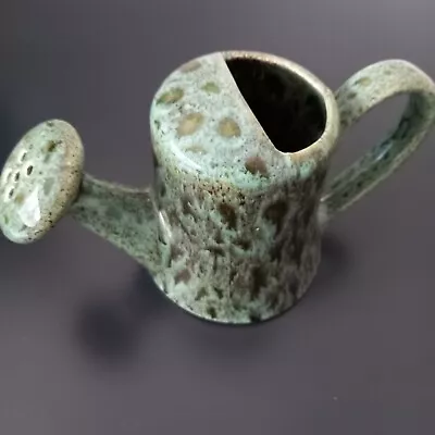 Buy Churston Pottery Devon Vintage Green Drip Glaze Mini Watering Can Ornament 10cm • 9.99£