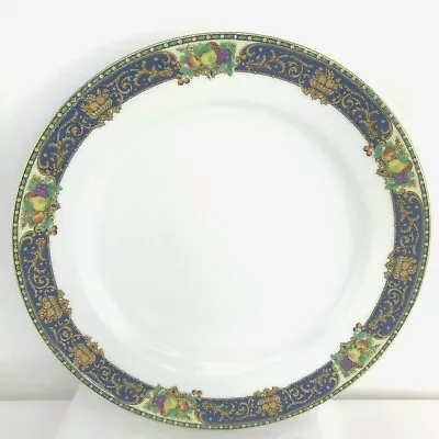 Buy J Pouyat JP LIMOGES  France  9  Plate China Cobalt Blue Gold Scroll With Fruits • 15.28£