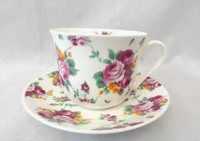 Buy Roy Kirkham Fine Bone China Romantic Rose Large Cup & Saucer  (Gor) • 9.99£