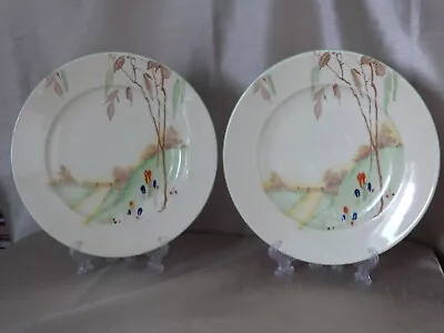 Buy Shelley : Luncheon Plates  (x2) :  Spring  : Pattern 12062 : Art Deco • 17.50£