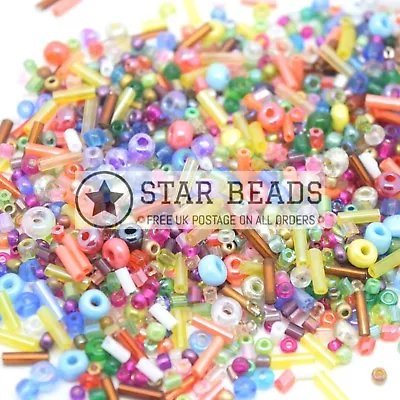 Buy Seed Beads Silver Lined Opaque Glass Rocaille 1.8x2mm (11/0) 2.8x3.2mm (8/0) • 3.40£