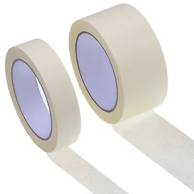 Buy NEW MASKING TAPE INDOOR OUTDOOR DIY PAINTING DECORATING EASY TEAR 24-48MM X 50M • 33.95£