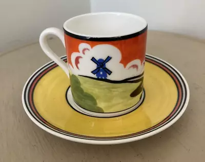 Buy Wedgwood Clarice Cliff Cafe Chic Limited Edition Windmill Coffee Cup & Saucer • 14.99£