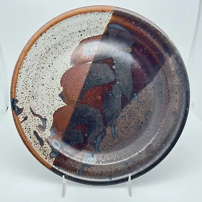 Buy Plum Tree Pottery Signed John Glick 8.75” D Plate Metallic Glossy Matte Glazes • 65.23£