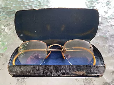 Buy Vintage Frames ANTIQUE Art Craft  1/10 12K GF EYE GLASSES Spectacles Eyeglasses • 5.43£