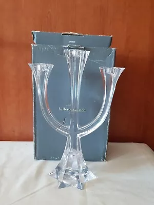 Buy Villeroy & Boch Lucca Lead Crystal Three Branch Candelabra And Box. VGC • 30£