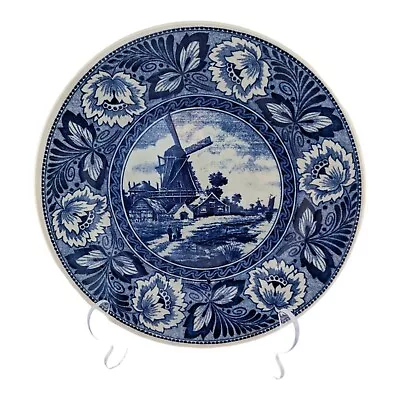 Buy Royal Sphinx Maastricht Blue Wall Plate Delfts Boch Windmill Sail Boats 23cm • 18.99£