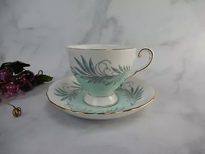 Buy Vintage Tuscan Fine English Bone China White And Blue Pattern Cup & Saucer • 18.63£