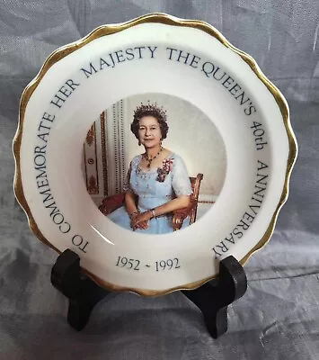 Buy Royal Crown Duchy.Fine Bone China. Plate Queen Elizabeth II 40th Anniversary. • 14.50£