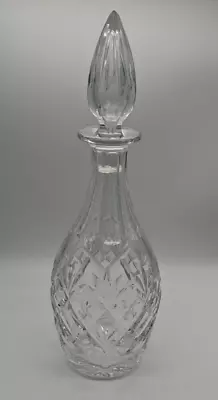 Buy Heavy Crystal Cut Glass Wine Decanter With Stopper • 12.99£