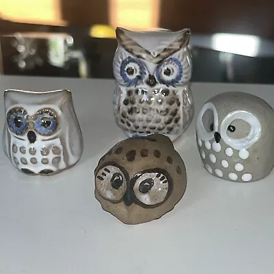 Buy 4x Vintage Pottery / Ceramic Owl Owls Ornaments • 6£