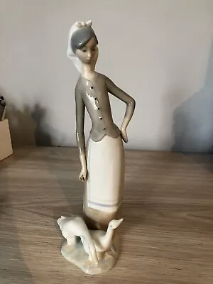 Buy Lladro Figurine (lady With 2 Ducks) Vintage Perfect Condition • 7£