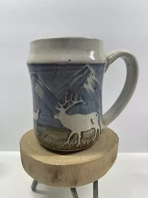 Buy ELK Colorado Pottery Mug Moose Mountains Signed • 21.43£
