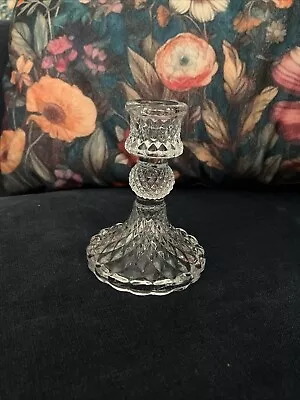 Buy Vintage Clear Press Glass Candle Stick Holder Pineapple  Style • 4.99£