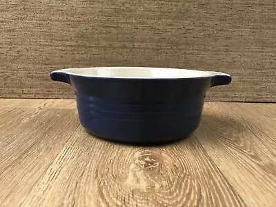 Buy Le Creuset Casserole Pot Stoneware Round Blue Oven Dish Gratin 1.9L No Lid RL9 • 14.99£