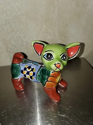 Buy Mexico Talavera Pottery Multicolored Chihuahua Dog Sculpture 4.5  Tall • 26.09£