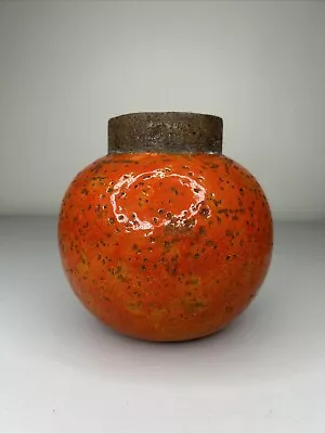 Buy Vintage ALDO LONDI BITOSSI Raymor 4028B Italy Orange Chunky Ball Pottery Vase • 1,304.70£