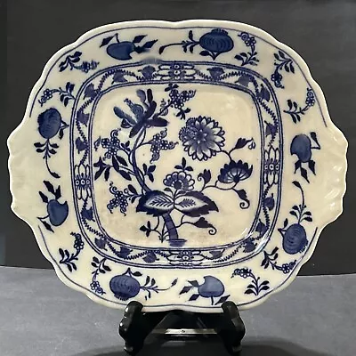 Buy Antique BWM & Co. Cauldon England Scalloped Edge Platter.  Meissen  Cobalt Blue • 15.84£