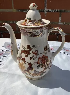 Buy Vintage Mason's Patent Ironstone Brown Velvet Teapot 9.5” Tall • 15£