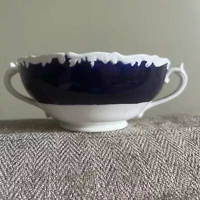 Buy Rare Double Handled Blue White Coalport Soup Bowl • 2.99£