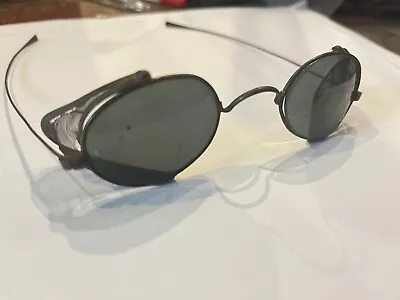 Buy 1930's Rare Pair Antique Vintage Black Metal Framed Sunglasses Spectacles • 45.50£