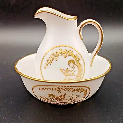 Buy Spode Miniature Bone China Cherub Wash Basin Bowl & Jug Set • 9.99£