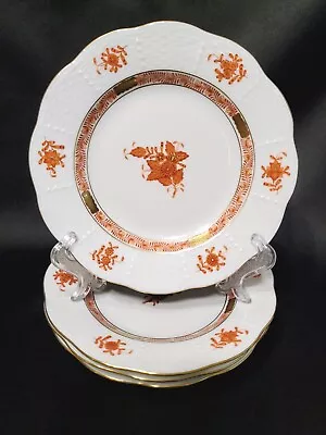 Buy MINT 4 HEREND Hungary Chinese Bouquet Rust Vintage SALAD PLATES #519,  8 1/4  • 208.75£