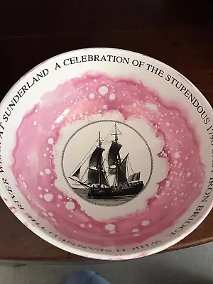 Buy Sunderland Pottery Pink Lustre Bowl/commemorative No. 114/tyne & Wear Museums/ • 67£