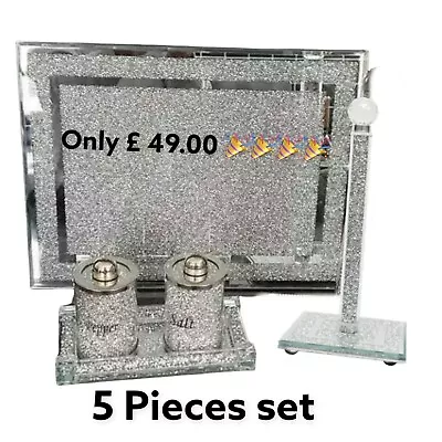 Buy CRYSTAL 5 Pcs Kitchen Set￼ CRUSHED DIAMOND UK SELLER • 46.54£