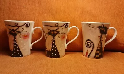 Buy Royal Grafton Marilyn Robertson *Catitude* Fine Bone China Mugs Of Three • 20£