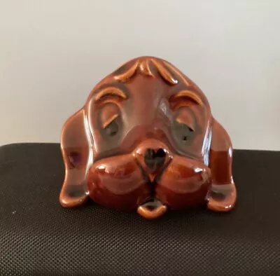 Buy Denmead Pottery Treacle Glaze Dog Head • 14.25£