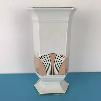 Buy Vintage Royal Winton England Ceramic Art Deco Style Hexagonal Vase  Height 20cm • 17.99£