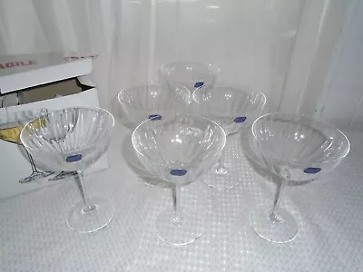 Buy 6 X Waterfall Bohemia Crystal Cocktail Glasses 340 Ml, Boxed • 39.99£