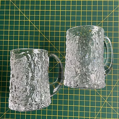 Buy TWO Geoffrey Baxter Whitefriars Glacier Half 1/2 Pint Tankards - Top Condition • 44£