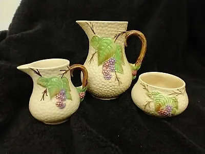 Buy Vintage Wade Bramble England Pitcher, Creamer And Sugar Set • 26.08£