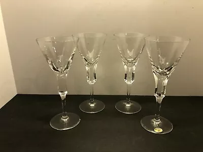 Buy Set Of 4 Bohemia Czech Republic Crystal Clear Wine Glasses • 4.23£