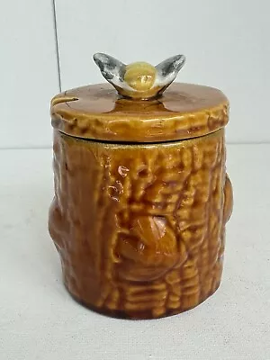 Buy Secla Treacle Glazed Honey Pot With Bee On The Lid Portuguse Pottery. • 7.50£