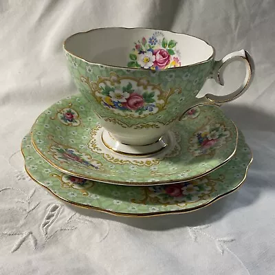 Buy Vintage Queen Anne Gainsborough Fine Bone China Teacup, Saucer & Side Plate Trio • 24.95£