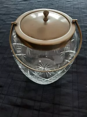 Buy Antique Cut Glass Sweet Jar With Silver Plated Lid & Handle • 15£