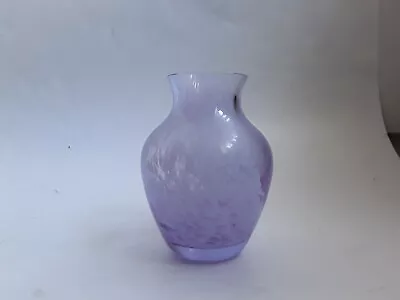 Buy Caithness Small Lilac Glass Vase With Swirl Design. Marked At Bottom. • 7.50£