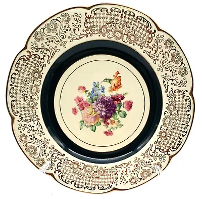 Buy Woods Ivory Ware Plate Central Bouquet With Gold Gilding Details C.1930 Vintage • 16£
