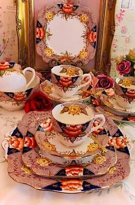 Buy Stunning Antique Art Nouveau Bell China 21 Piece Tea Set • 65£